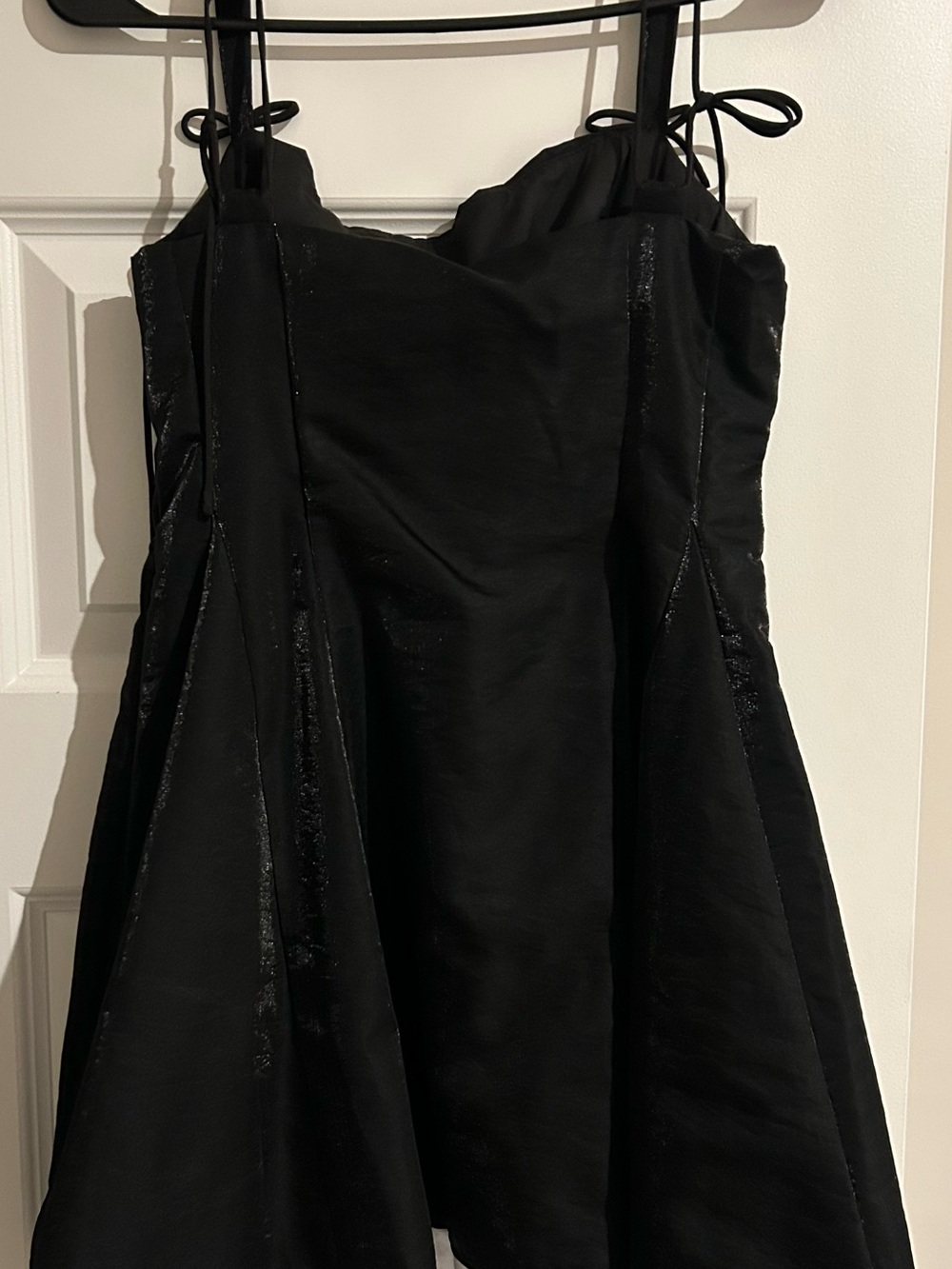 Black Spaghetti Strap A-Line Dress - Picture 2 of 2